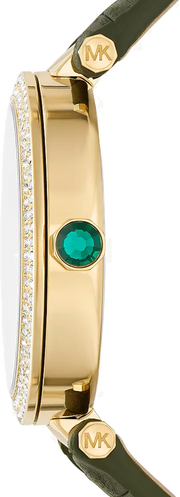 Michael Kors Parker Green Dial Green Leather Strap Watch For Women - MK4724