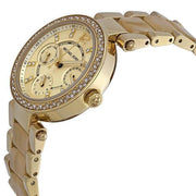 Michael Kors Parker Gold DIal Gold Steel Strap Watch for Women - MK5842