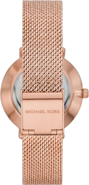 Michael Kors Pyper Quartz Mother of Pearl White Dial Rose Gold Mesh Strap Watch For Women - MK4588