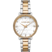 Michael Kors Pyper Three Hand White Dial Two Tone Steel Strap Watch For Women - MK4595