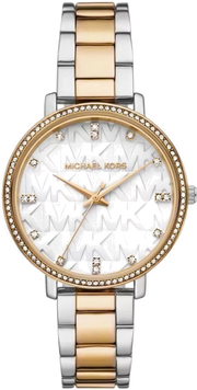 Michael Kors Pyper Three Hand White Dial Two Tone Steel Strap Watch For Women - MK4595