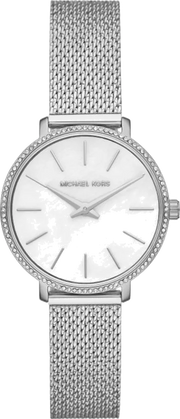 Michael Kors Pyper Quartz Mother of Pearl White Dial Silver Mesh Strap Watch For Women - MK4618