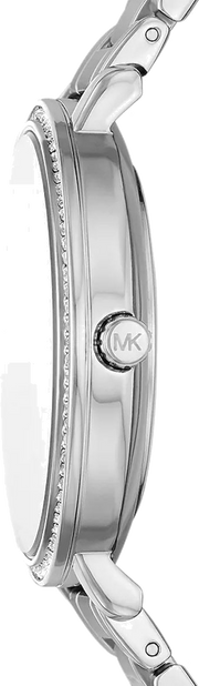 Michael Kors Pyper Three Hand Pink Dial Silver Steel Strap Watch For Women - MK4631