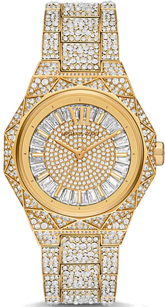 Michael Kors Raquel Three Hand Crystals Gold Dial Gold Steel  display picture 3