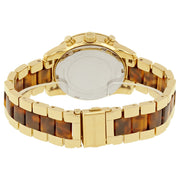 Michael Kors Ritz Chronograph Gold Dial Two Tone Steel Strap Watch for Women - MK6322