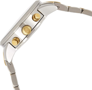 Michael Kors Ritz Chronograph White Dial Two Tone Steel Strap Watch for Women - MK5057