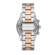 Michael Kors Ritz Chronograph White Dial Two Tone Steel Strap Watch For Women - MK6651