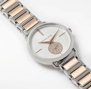Michael Kors Portia Quartz Silver Dial Two Tone Steel Strap Watch For Women - MK3709