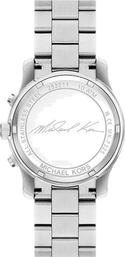 Michael Kors Runway Chronograph Silver Dial Silver Steel Strap Watch For Women - MK7325