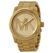 Michael Kors Runway Gold Dial Gold Steel Strap Watch for Women - MK5473