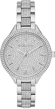 Michael Kors Runway Crystals Silver Dial Silver Steel Strap Watch for Women - MK3822
