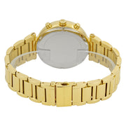 Michael Kors Sawyer White Dial Gold Steel Strap Watch for Women - MK6362