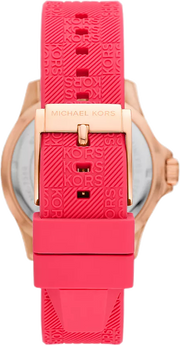 Michael Kors Everest Analog Rose Gold Dial Pink Silicone Strap Watch For Women - MK7359