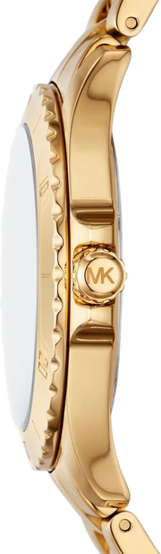 Michael Kors Everest Three-Hand Black Dial Gold Steel Strap Watch For Men - MK9078