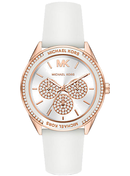 Michael Kors Oversized Sport Quartz White Dial White Rubber Strap