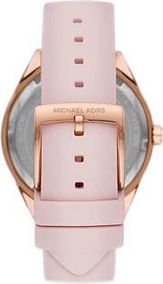 Michael Kors Quartz Pink Dial Pink Silicone Strap Watch For Women - MK6946