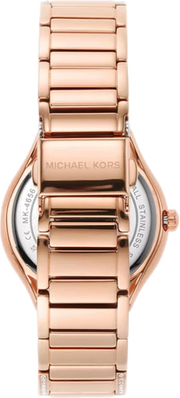 Michael Kors Sylvia Mother Of Pearl Dial Rose Gold Steel Strap Watch for Women - MK4656