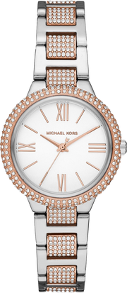 Michael Kors Taryn Quartz White Dial Two Tone Steel Strap Watch For Women - MK4461