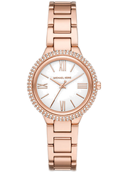 Michael Kors Taryn Quartz White Dial Rose Gold Steel Strap Watch For Women - MK4460