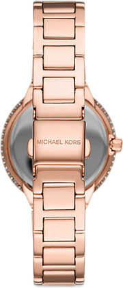 Michael Kors Taryn Quartz White Dial Rose Gold Steel Strap Watch For Women - MK4460