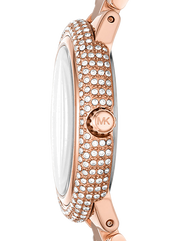 Michael Kors Taryn Quartz White Dial Rose Gold Steel Strap Watch For Women - MK4460