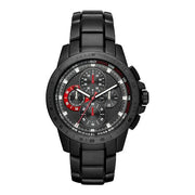 Michael Kors Ryker Chronograph Black Dial Black Steel Strap Watch For Men - MK8529