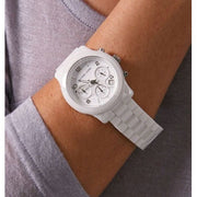 Michael Kors Runway White Ceramic Dial White Steel Strap Watch for Women - MK5161
