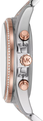 Michael Kors Whitney Chronograph Silver Dial Two Tone Steel Strap Watch For Women - MK7225