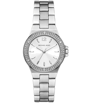 Michael Kors Lennox Three Hand Silver Dial Silver Steel Strap Watch For Women - MK7280