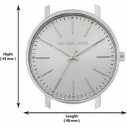 Michael Kors Pyper Quartz White Dial Silver Mesh Strap Watch for Women - MK4338