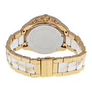 Michael Kors Wren Chronograph Diamonds Gold Dial Two Tone Steel Strap Watch for Women - MK6157
