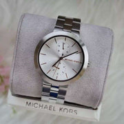 Michael Kors Garner Analog Silver Dial Silver Steel Strap Watch For Women - MK6407