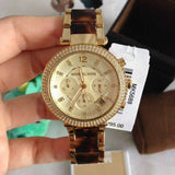 Michael Kors Parker Gold Dial Two Tone Steel Strap Watch for Women - MK5688
