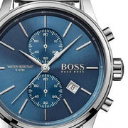 Hugo Boss Jet Chronograph Blue Dial Silver Mesh Bracelet Watch for Men - 1513441