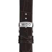 Mido Multifort Automatic Silver Dial Black Leather Strap Watch For Men - M005.430.16.031.80