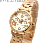 Marc Jacobs Classic White Dial Rose Gold Steel Strap Watch for Women - MJ3582