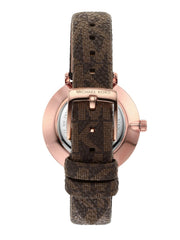 Michael Kors Pyper Quartz Silver Dial Brown Leather Strap Watch for Women - MK1036