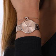 Michael Kors Pyper Quartz Rose Gold Dial Rose Gold Steel Strap Watch For Women - MK1040