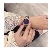 Michael Kors Darci Purple Dial Two Tone Steel Strap Watch for Women - MK3353