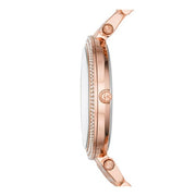 Michael Kors Darci Rose Gold Dial Two Tone Steel Strap Watch for Women - MK4327
