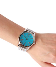 Michael Kors Hartman Quartz Blue Dial Silver Steel Strap Watch For Women - MK3519