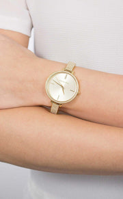 Michael Kors Jaryn Quartz Gold Dial Gold Steel Strap Watch For Women - MK3784
