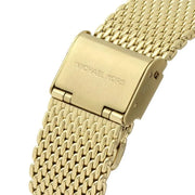 Michael Kors Pyper Quartz Gold Dial Gold Mesh Strap Watch For Women - MK4339