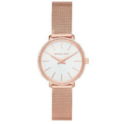 Michael Kors Pyper Quartz Mother of Pearl White Dial Rose Gold Mesh Strap Watch For Women - MK4588