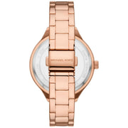 Michael Kors Slim Runway Rose Gold Dial Rose Gold Steel Strap Watch for Women - MK4658