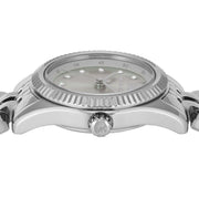 Michael Kors Lexington Three-Hand Silver Dial Silver Steel Strap Watch for Women - MK4843