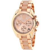 Michael Kors Bradshaw Rose Gold Dial Two Tone Steel Strap Watch for Women - MK6066