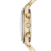 Michael Kors Brinkley Diamonds Gold Dial Gold Steel Strap Watch for Women - MK6187