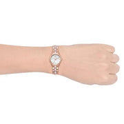 Michael Kors Runway Mercer Mother of Pearl White Dial Two Tone Steel Strap Watch For Women - MK6674