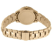 Michael Kors Runway Mercer Analog Brown Dial Gold Steel Strap Watch For Women - MK6855